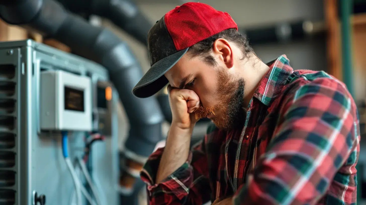 65a5f17ecb5bb6c842b78e58_a frustrated hvac installer